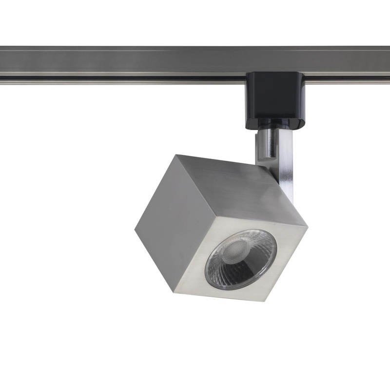 LED 12W Track Head - Square - Brushed Nickel Finish - 24 Degree