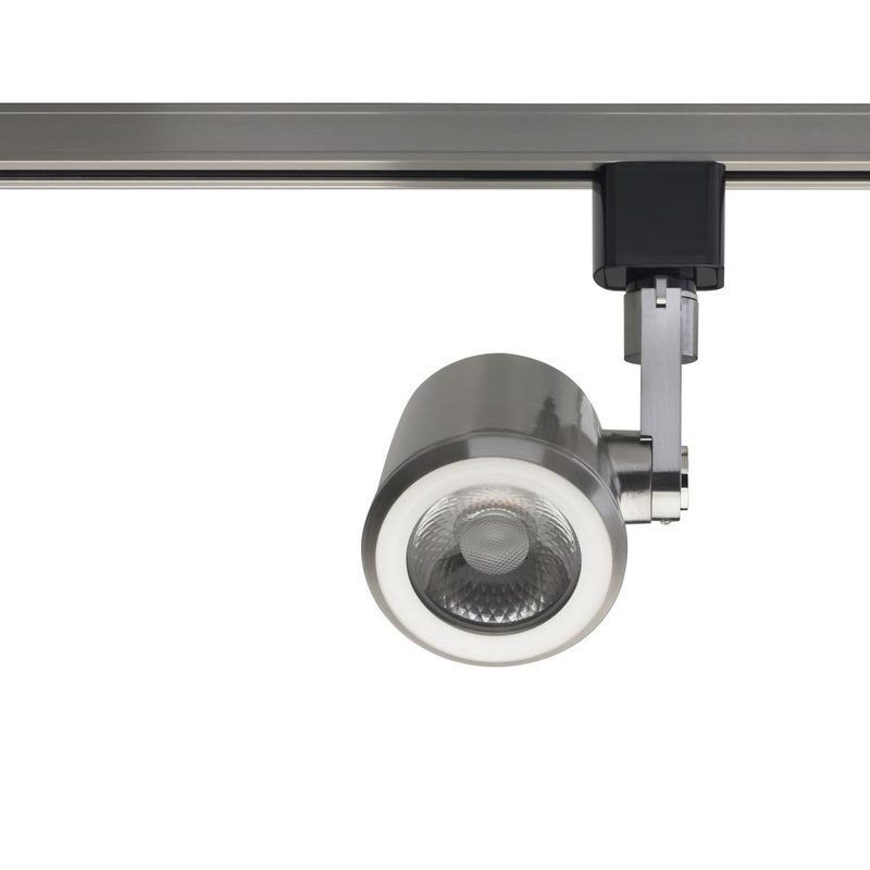 LED 12W Track Head - Taper Back - Brushed Nickel Finish - 36 Degree