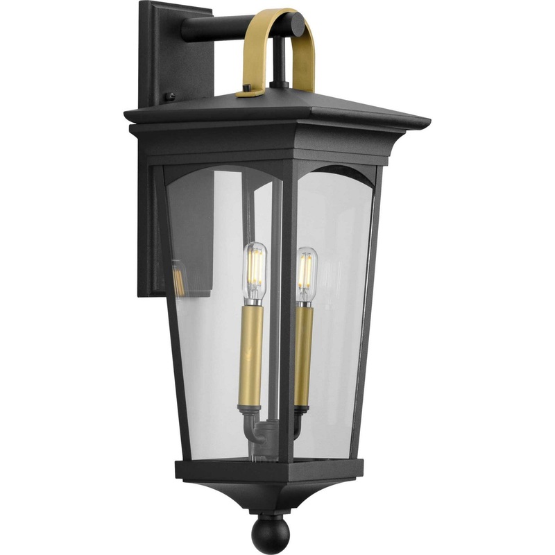 Chatsworth Two Light Wall Lantern in Black