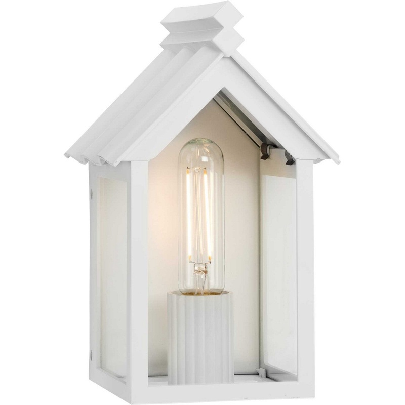 Point Dume-Dunemere One Light Outdoor Wall Lantern in Shelter White