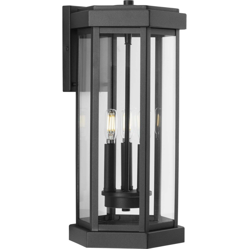 Ramsey Three Light Wall Lantern in Black
