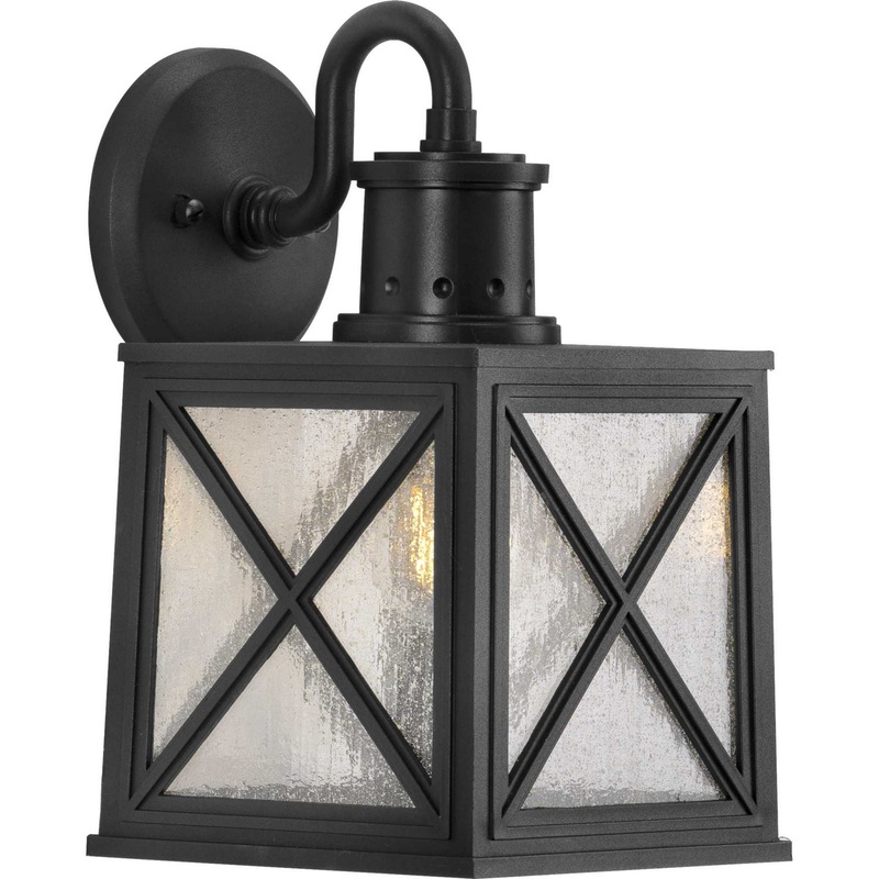Seagrove One Light Wall Lantern in Black