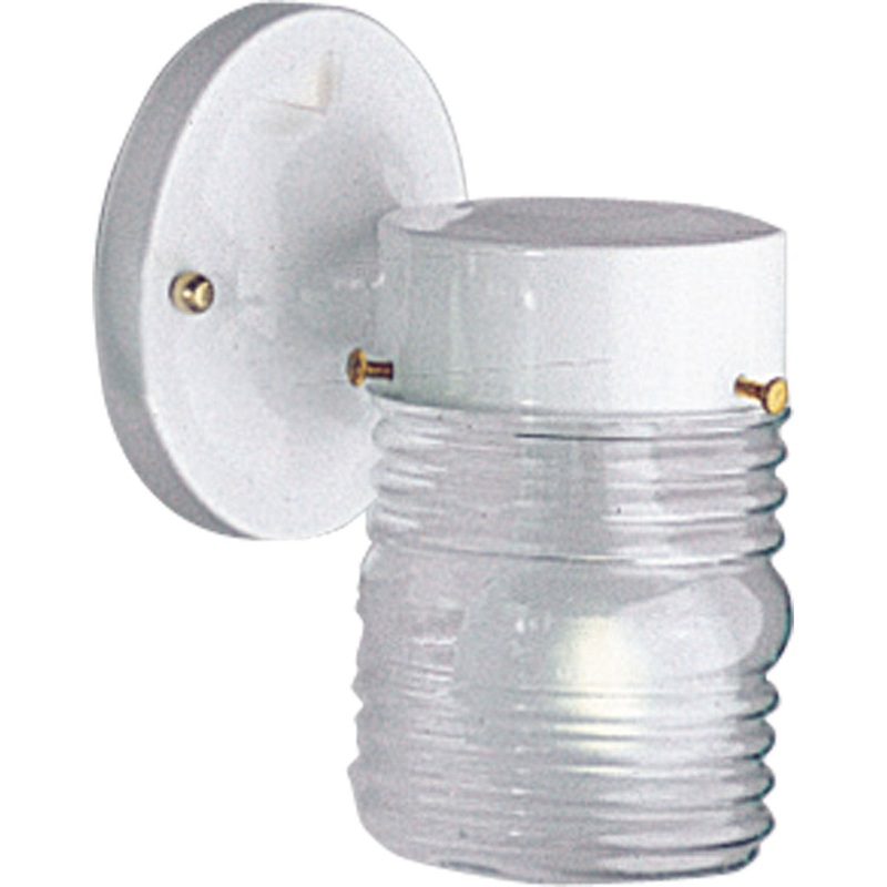 Utility Lantern One Light Wall Lantern in White