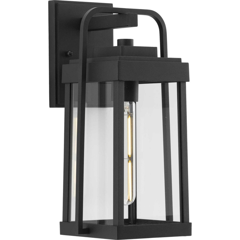Walcott One Light Outdoor Wall Lantern in Black