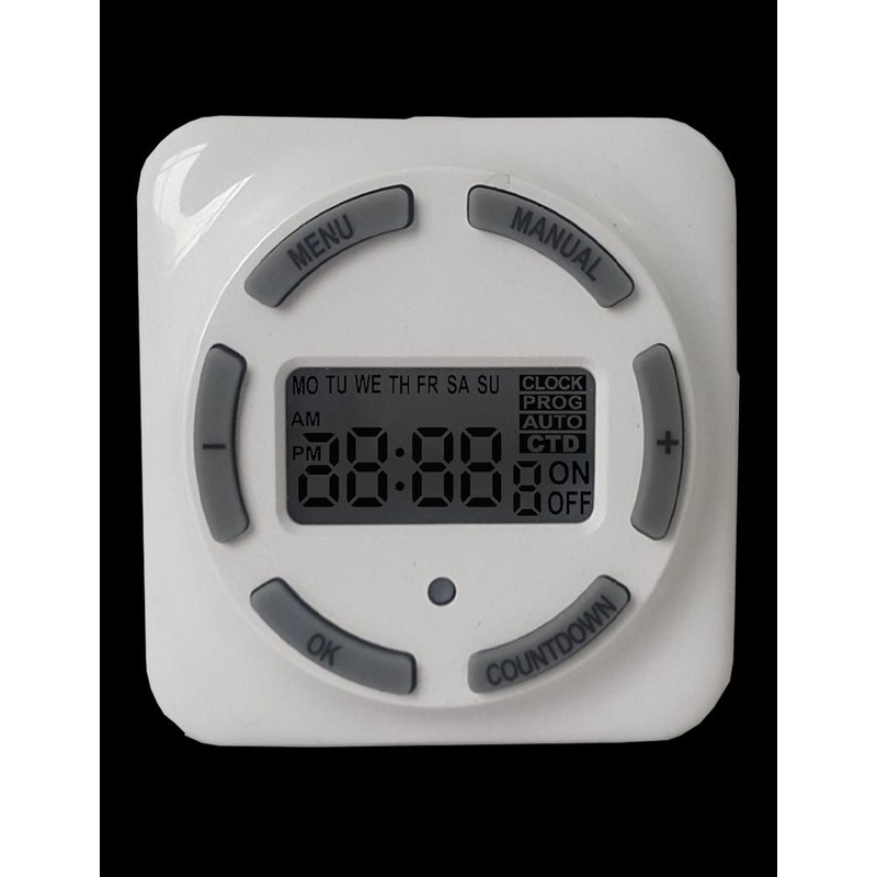 7-Day 3-Prong Digital Plug-In Timer