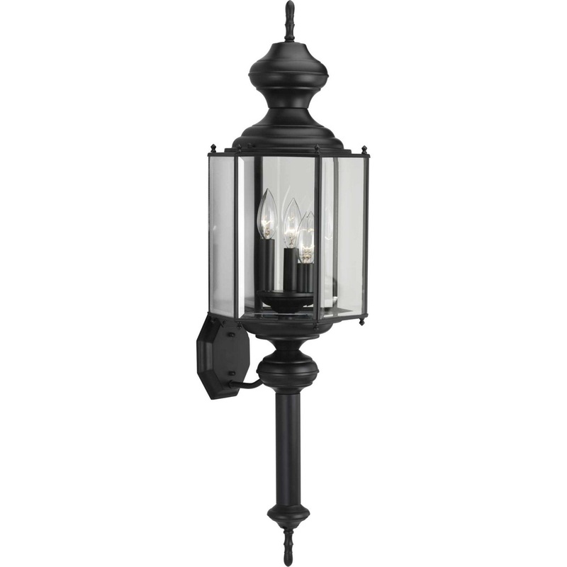 Carriage Classics Three Light Wall Lantern in Black