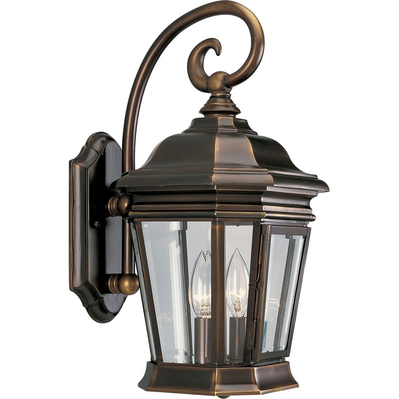 Crawford Two Light Wall Lantern in Oil Rubbed Bronze