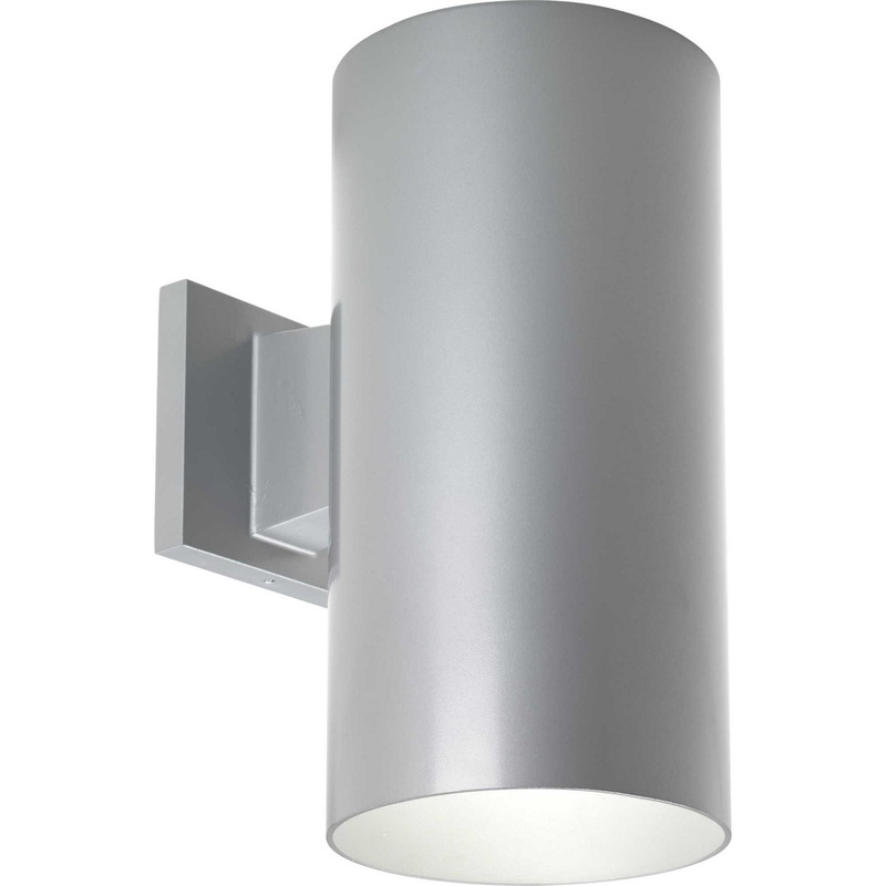 Cylinder One Light Wall Lantern in Metallic Gray