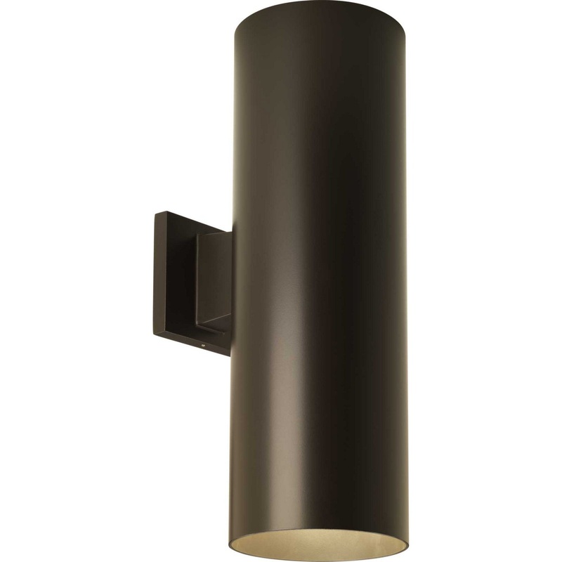 Cylinder Two Light Wall Lantern in Antique Bronze