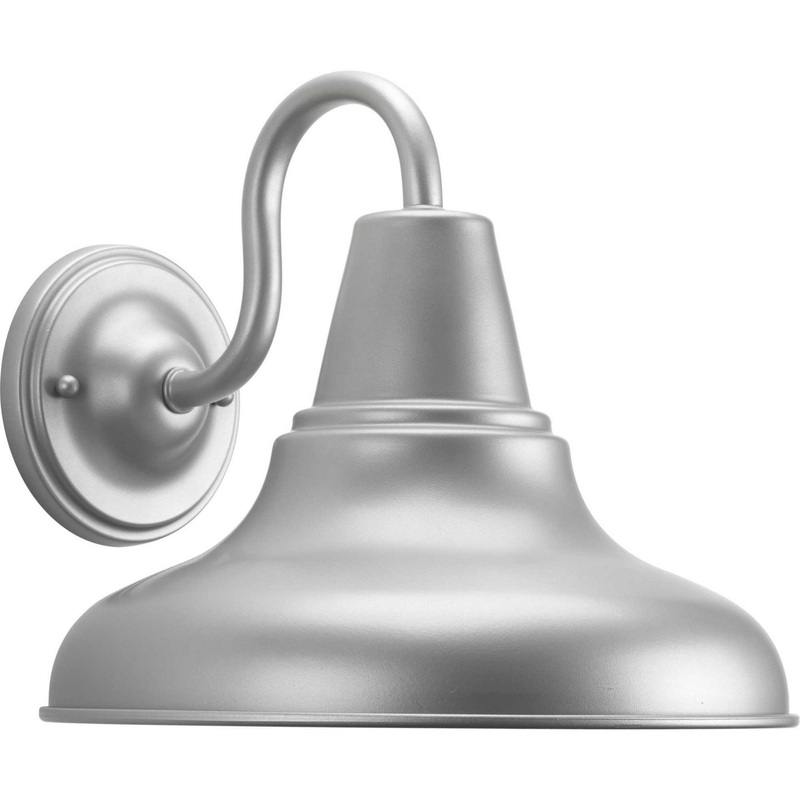 District One Light Wall Lantern in Metallic Gray