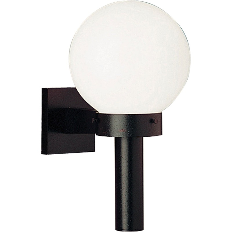 Globe One Light Wall Lantern in Black