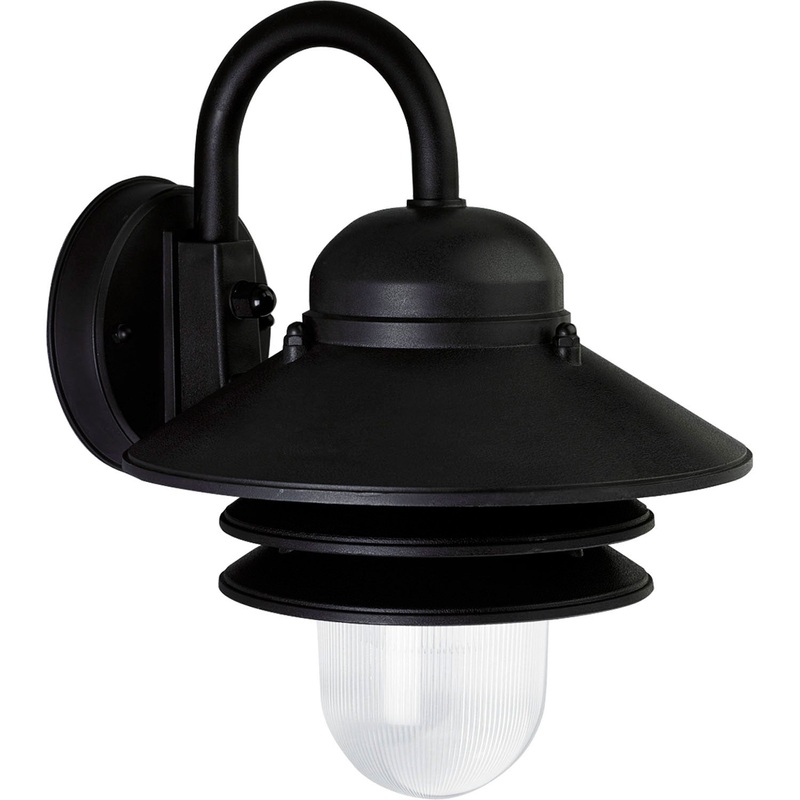 Newport One Light Wall Lantern in Textured Black