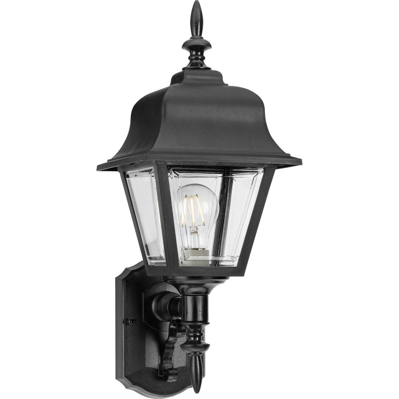 Non-Metallic Incandescent One Light Wall Lantern in Black