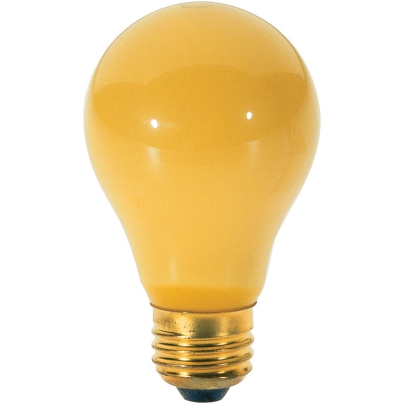 Satco S3859 40 Watt A19 Incandesent Yellow Bug Light Bulb