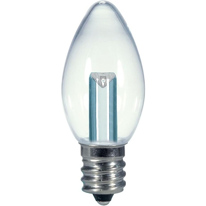 Satco S9156 Candelabra Bulb In Light Finish, 2.13 Inches, Candela, Clear