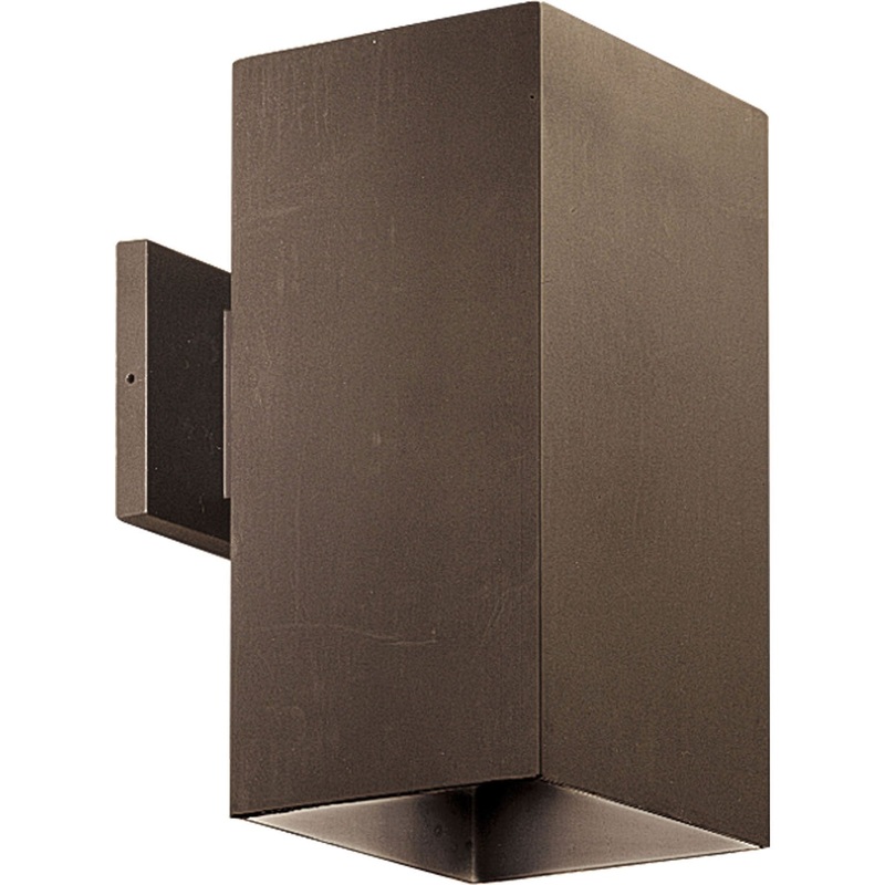 Square One Light Wall Lantern in Antique Bronze