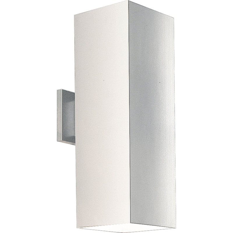 Square Two Light Wall Lantern in White