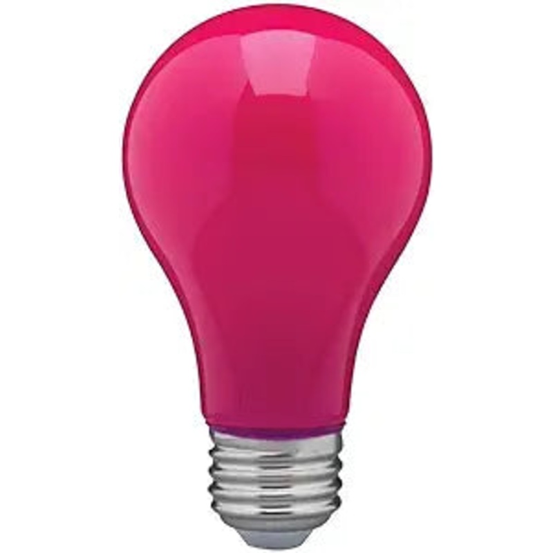 Satco S14989 Medium Light Bulb in Bronze/Dark Finish, Ceramic Pink