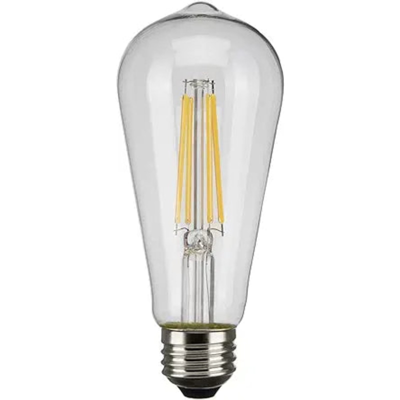 Satco S21364 8W Vintage 3000K E26 ST19 LED; Clear