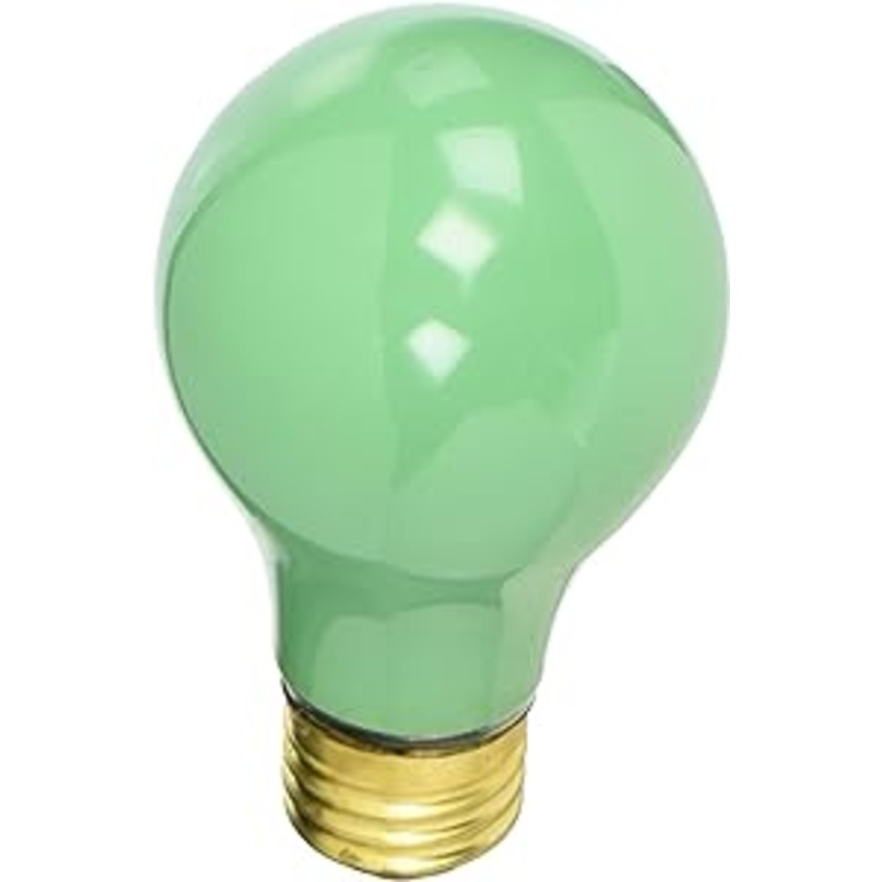 Satco S4986 60 Watt A19 Incandescent Light Bulb, Ceramic Green