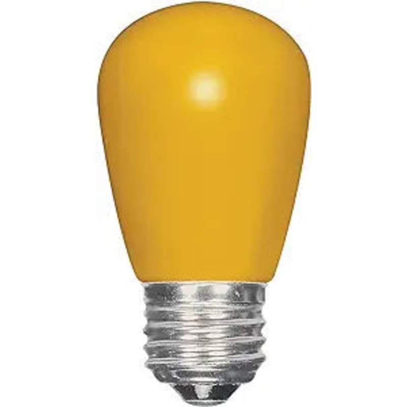 Satco S9169 Medium Light Bulb in Bronze/Dark Finish, 3.31 inches, Yellow