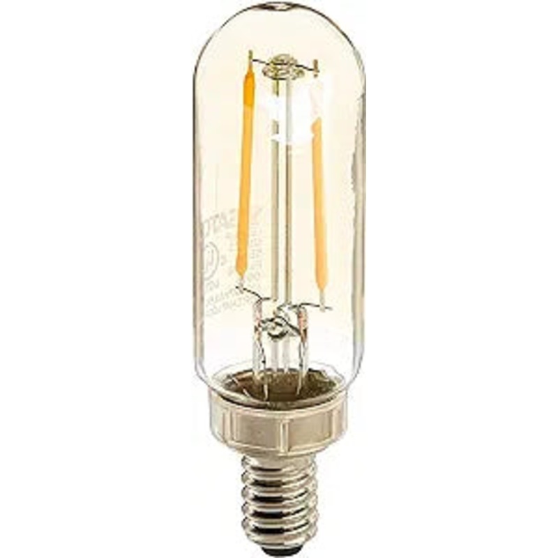 Satco S9873 Candelabra Bulb in Light Finish, 3.19 inches, Base, Transparent Amber